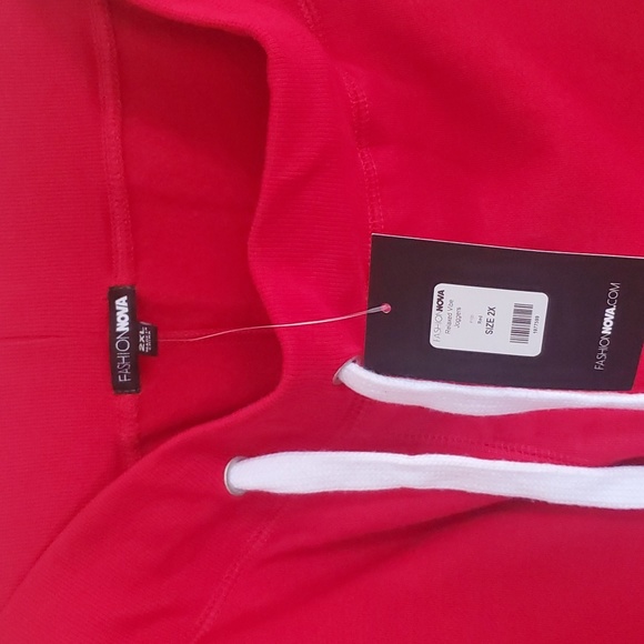 Fashion Nova Red Relaxed Fit Jogger Sweatpants, 2x - Picture 8 of 8
